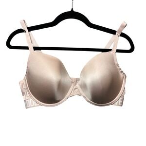 Steve Madden Demi Bra Lightly Padded Underwire Logo Band 38C‎